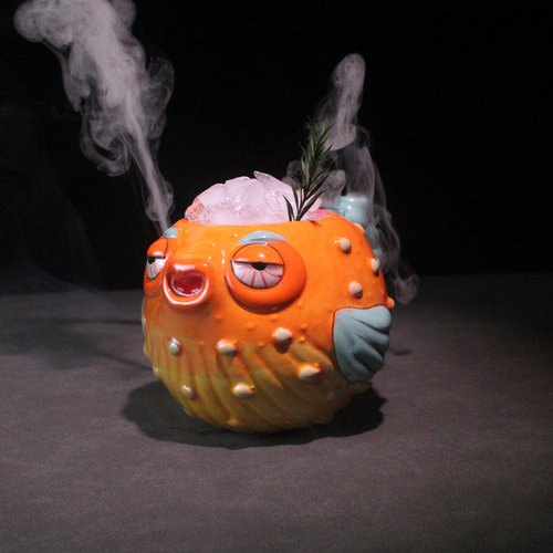 河豚TIKI杯造型陶瓷美式夏威夷风