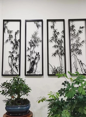 新中式仿古立体挂墙装饰画壁墙面挂件背景墙书房餐厅沙发壁挂禅意