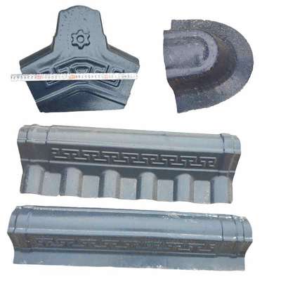 方正脊高斜树脂长城花纹盖帽造型