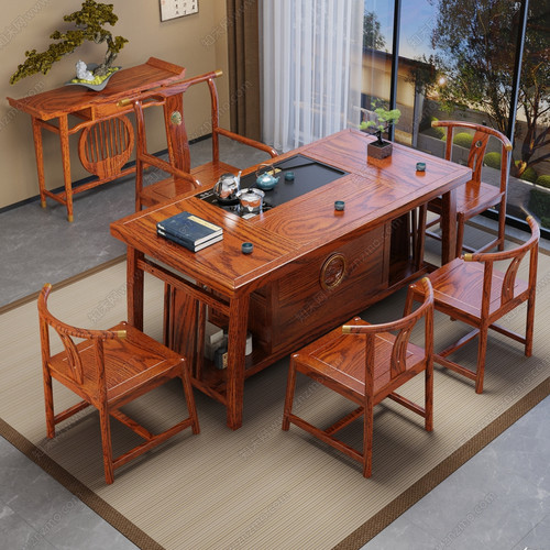 新中式实木茶桌客厅茶台实木茶桌子泡茶桌台功夫茶台定制茶桌椅