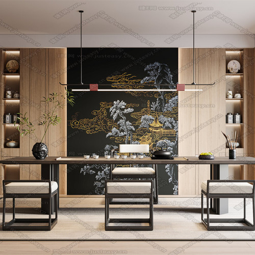 新中式实木茶桌客厅茶台实木茶桌泡茶台功夫茶台定制茶桌椅组合