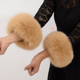 狐狸毛袖 定做狐狸毛袖 狐狸毛领子 貉子 口貉子毛围巾 口