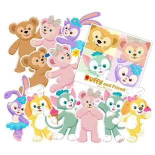 达菲熊狐狸兔子防水贴纸吸铁冰箱贴可爱卡通磁吸家居装饰软磁力贴