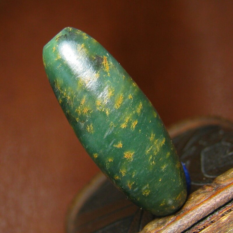 奥尔梅克文化老地方玉管子14.5mm