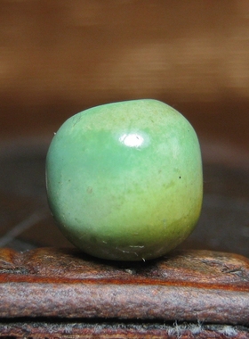 清代老蓝绿松石珠10×10mm