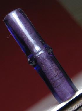 老紫水晶竹节管子文玩古董配珠