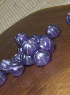 老紫水晶瓜珠14×12.5mm