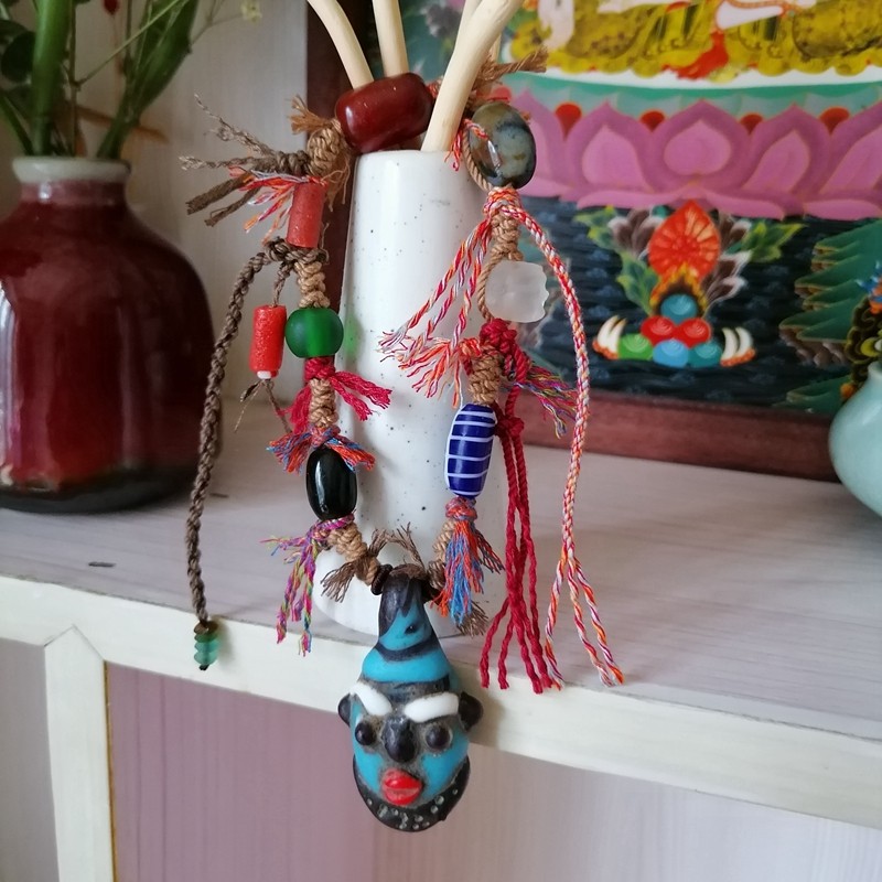 腓尼基老琉璃面人挂件车挂西亚古珠古董配珠多宝手串项链包老保真
