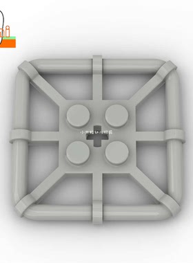 国产小颗粒积木2x2带四边框板特殊板30094薄片零件建筑科技板配件