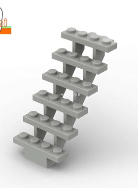 国产小颗粒积木7x4x6梯子高楼楼梯30134零件城市建筑配件房子装饰
