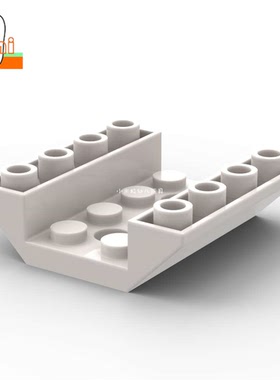 国产小颗粒积木4x4双反斜坡45度72454零件DIY汽车凹16孔斜面配件