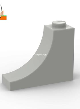 国产小颗粒积木1x3x2反拱形砖中式园林18653零件MOC建筑桥梁拱门