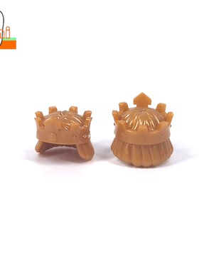 国产小颗粒积木中世纪皇冠18835零件国王帽子MOC人仔用品穿戴道具