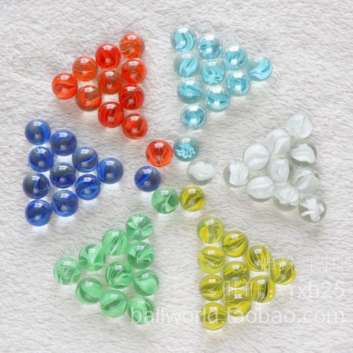 花芯玻璃珠跳棋子组合玻璃弹珠玻璃球16mm花瓶鱼缸装饰玩乐波子 - 封面