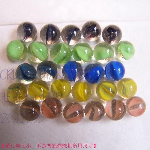嵌花弹珠玻璃珠花芯珠直径10mm