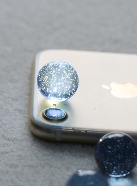 星空玻璃球淡蓝纯色玻璃珠绿色气泡密弹珠鱼缸花瓶装饰效果