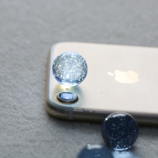 星空玻璃球淡蓝纯色玻璃珠绿色气泡密弹珠鱼缸花瓶装 饰效果