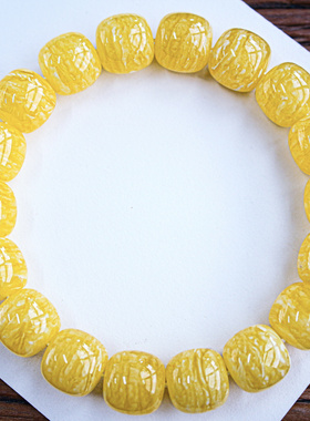 14mm焦皮料虎皮纹老型手串，同料出品颗颗虎皮顺纹 重：30.59克