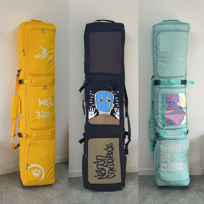 滑雪板包带轮干湿分离单