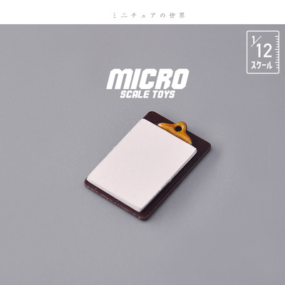 Dollhouse娃娃屋模型 1/12分食玩场景配件 写字板文件夹文具模型