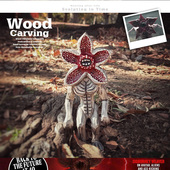 魔王食人花达达手办手工雕刻实木收藏 怪奇物语 正版 出口定制木雕