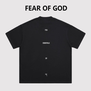 男女夏 t恤潮牌情侣宽松FOG纯棉半袖 ESSENTIALS美式 设计感字母短袖