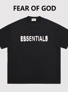 FEAR OF GOD简约字母ESSENTIALS美式潮牌宽松男士FOG情侣短袖T恤