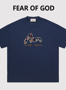 FOG陈伟霆同款简约腰果短袖高街潮牌美式纯棉T恤情侣宽松男女半袖