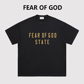 GOD新款 STATE潮牌美式 FEAR ESSENTIALS宽松情侣短袖 T恤男女夏