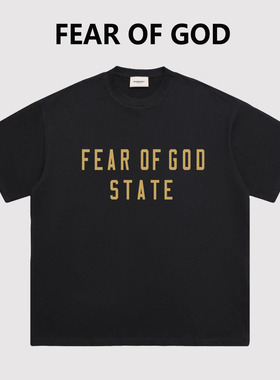 FEAR OF GOD新款STATE潮牌美式ESSENTIALS宽松情侣短袖T恤男女夏