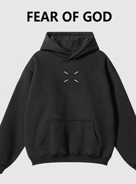 ESSENTIALS潮牌MM四角标加绒连帽卫衣男女FOG美式高街套头外套衫