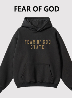 FOG邓紫棋STATE连帽卫衣男女美式宽松复线ESSENTIALS加绒秋冬帽衫