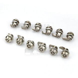 开孔M12-11mm小梅花弹子转舌锁 考勤机小锁MS106 广告灯箱小圆锁