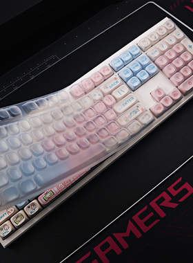 天翅键盘膜适合漫步猫Z108机械键盘保护膜可爱键帽硅胶防尘防水套