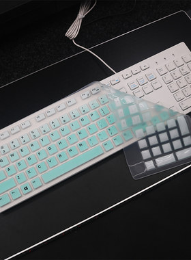 天翅键盘膜适合DELL戴尔kb216 P/T键盘保护膜wk/km636灵越I3455 AIO5491一体机台式机电脑硅胶透明键盘膜