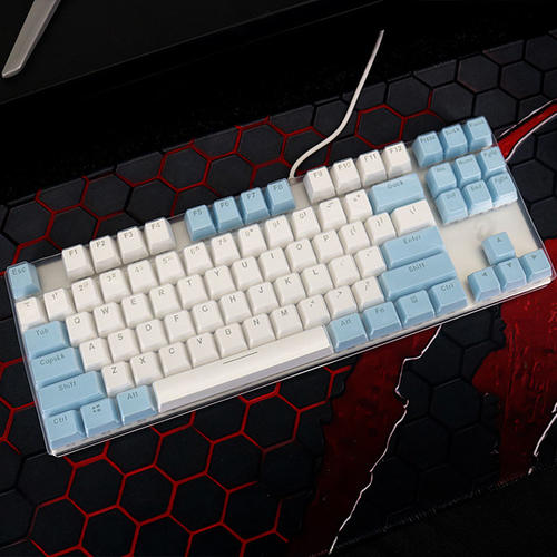天翅键盘膜适合达尔优机械键盘膜87键EK87 A87 PRO  EK807防尘硅胶保护套机械键盘罩子凹凸