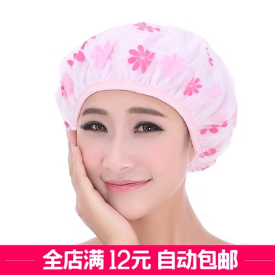 义乌小商品批百货干发帽浴帽女防水可爱洗澡淋浴帽焗油帽五元专区