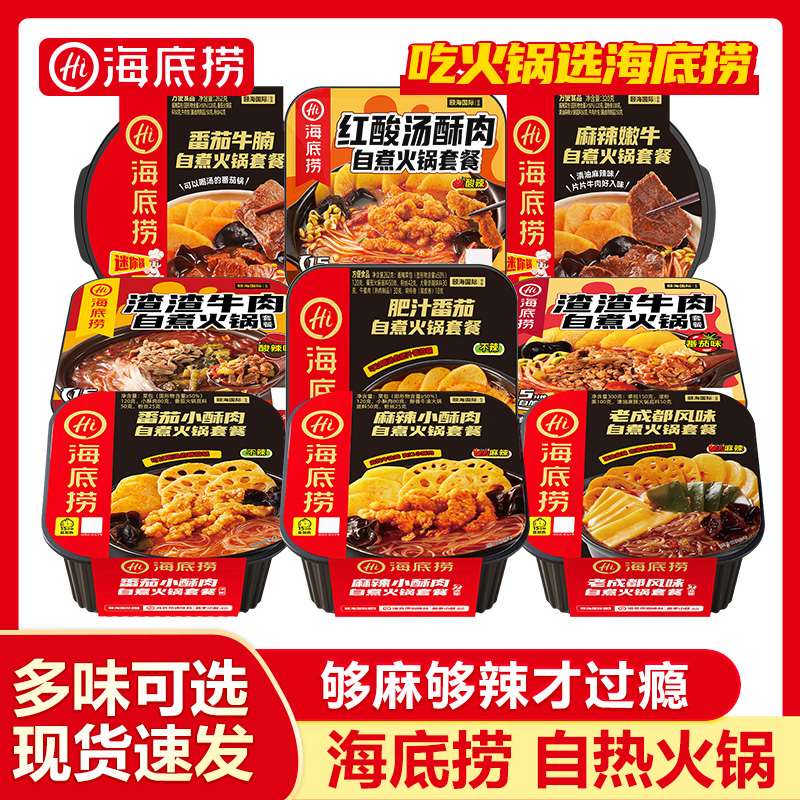 【2盒装】海底捞自煮小火锅多口味酸辣红酸汤酥肉速食套餐学生必