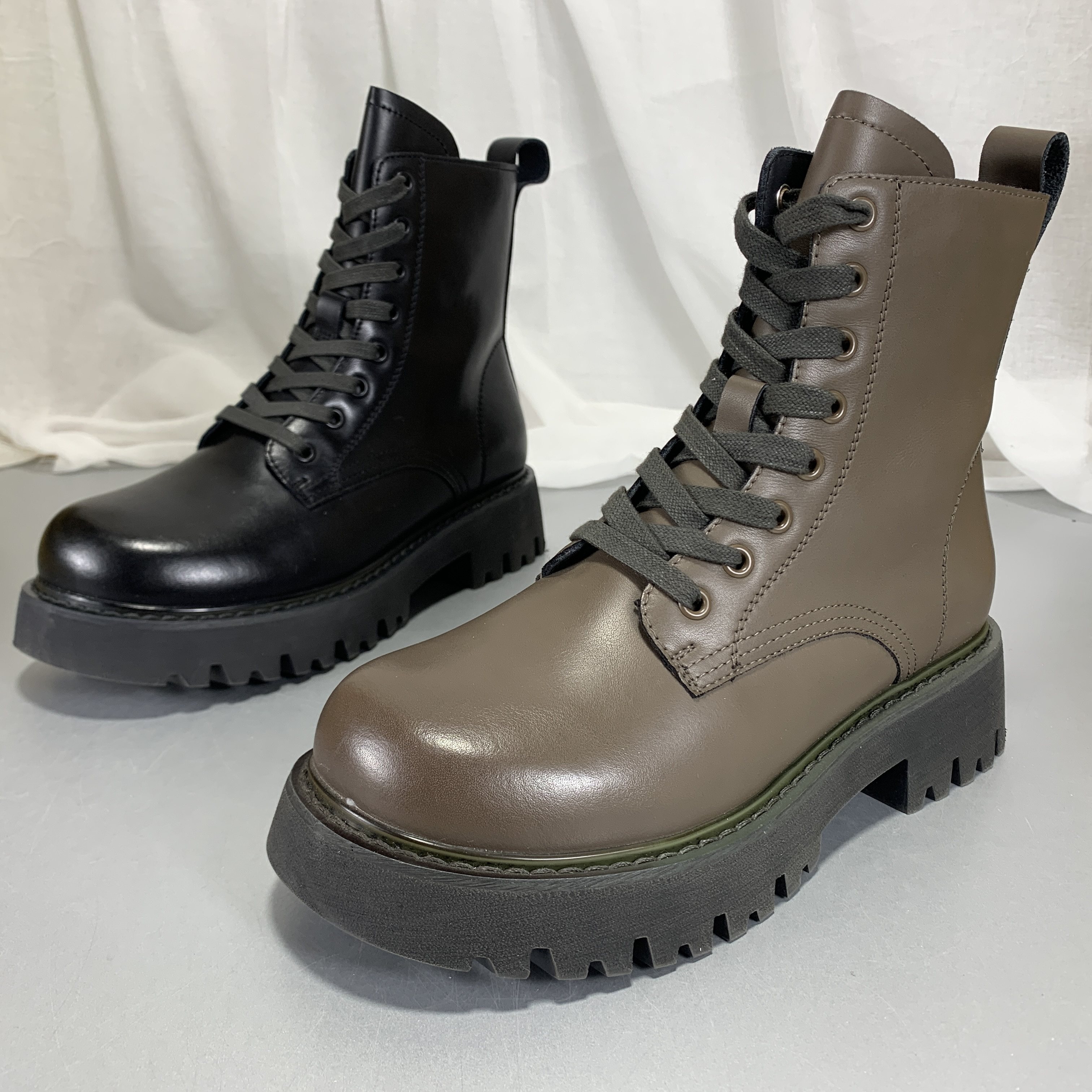 英伦风马丁靴撤柜断码真皮女鞋秋冬单里厚底休闲短靴子机车靴冬季