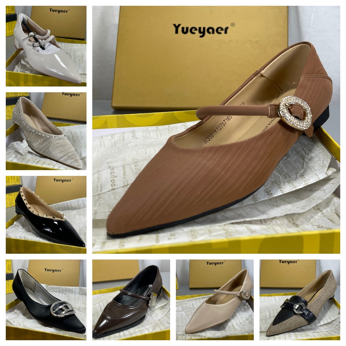 月芽儿撤柜断码真皮女鞋小香风玛丽珍鞋春浅口尖头一字扣平底单鞋,女鞋,玛丽珍鞋,淘宝优惠券,粉丝福利购,淘宝优惠卷