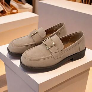 一脚蹬休闲单鞋 商场撤柜真皮女鞋 专柜同款 2025春夏新款 乐福鞋 女鞋