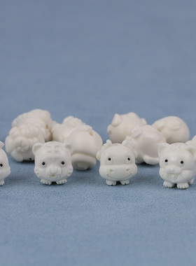 卡通吊坠项链猛犸鹿角雕刻配饰