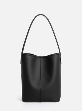 25年新款日系纯色无印花植物由来水桶包托特包极简约大容量通勤包