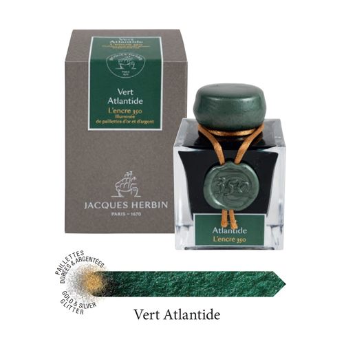 法国J.HERBIN350周年金银粉墨水