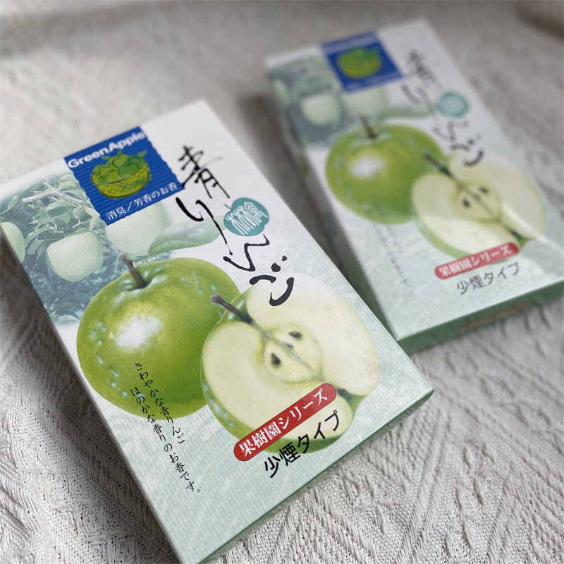 日本尚林堂果树园系列青苹果白桃线香少烟消臭清新酸甜熏香进口香