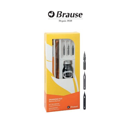 德国Brause笔尖笔杆墨水套装