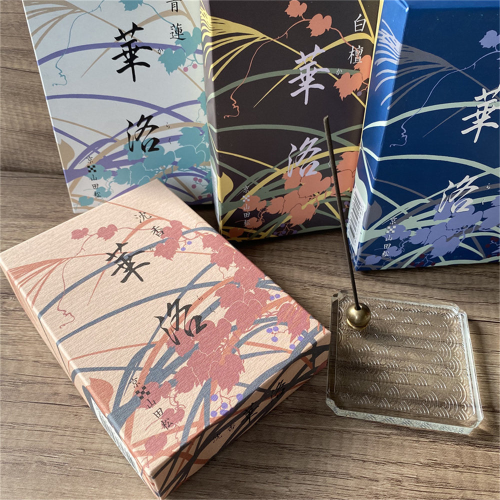 日本山田松香木店洛系列青莲白檀沈香清風日式线香家用熏香进口