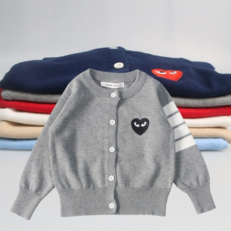 针织开衫男童女童爱心日系春秋