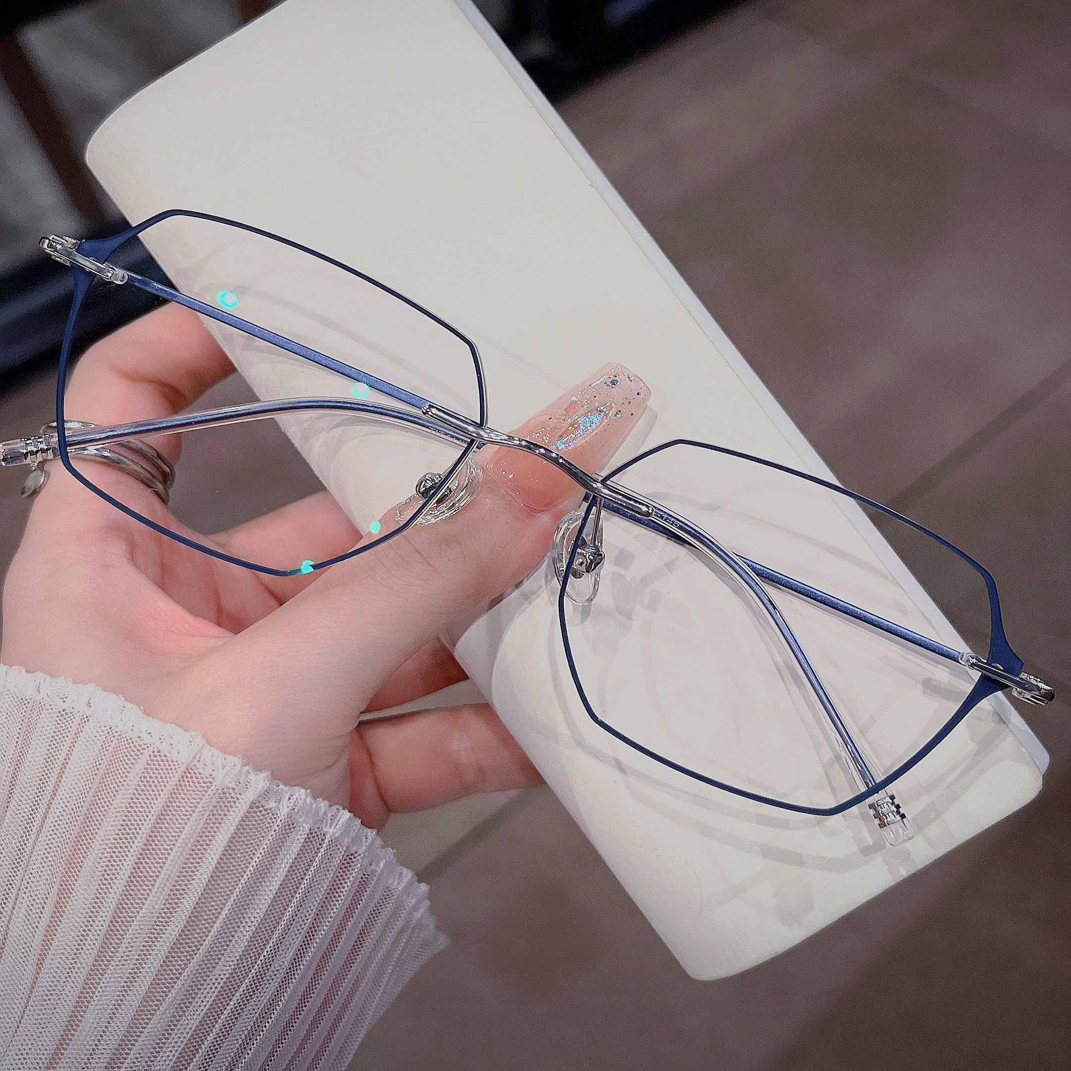 专柜千元品质精雕无框眼镜国风女