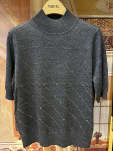 天丝优质美洋精品针织衫 上市2025年秋季 新款 奥斯飞尔设计感短袖